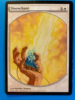 MTG 1x FULL ART Disenchant Player Rewards Promo Magic the Gathering Card x1 LP - Image 1