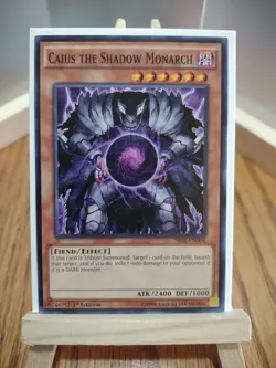 Yu-Gi-Oh Card Caius The Shadow Monarch SR01-EN004 1st Edition Collectable Game. - Image 1