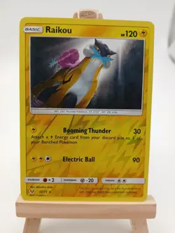Raikou 32/73 - Shining Legends - Rare Reverse Holo LP Pokemon Card, 2017 - Image 1