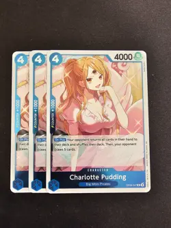 3x OP06-047 Charlotte Pudding R Set - One Piece Card TCG - Wings of the Captain - Image 1