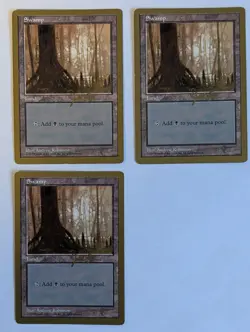 Swamp (445) - 1997 Jakub Slemr (5ED) World Championship Decks x3, MP - MTG - Image 1