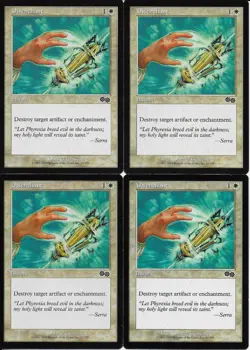 MTG: DISENCHANT Urza's Saga COMMON; played, Excellent condition x4 - Image 1
