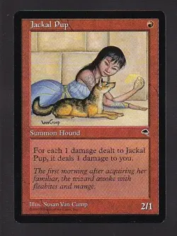 MTG Tempest Jackal Pup - Image 1