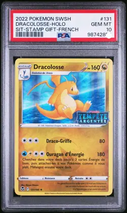 🇫🇷 DRACOLOSSE STAMP HOLO PSA 10 - TEMPETE ARGENTEE 131/195 Carte Pokemon 🇫🇷 - Image 2