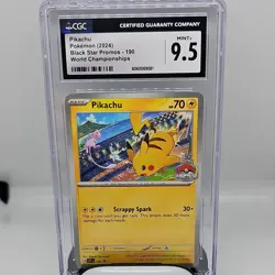 Pokemon Pikachu 225 CGC 9.5 World Championships Promo SV: Scarlet & Violet - Image 1