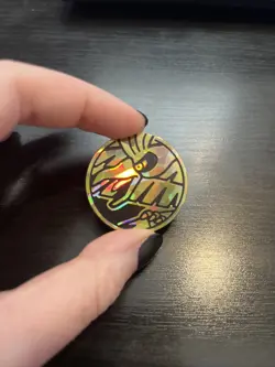 Ho-Oh Gold Cracked Ice Pokemon TCG Coin - Image 1