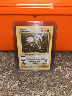 Pokemon TCG Hitmonlee 7/62 Fossil Set Holo Rare Unlimited - Image 1