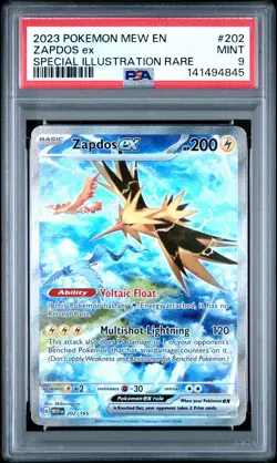 2023 POKEMON MEW EN-151 SPECIAL ILLUSTRATION RARE #202 ZAPDOS EX PSA 9 - Image 1