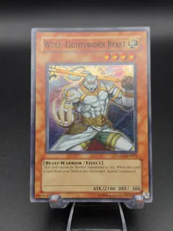 Wulf, Lightsworn Beast LODT-EN023 YuGiOh Light of Destruction 2008 Super Rare - Image 1