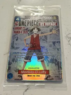 One Piece Monkey.D.Luffy [College Basketball US Voyage] P-055 Promo Card SEALED - Image 2