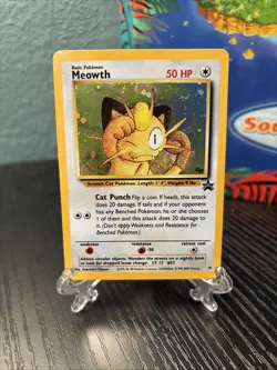 Meowth #10 Holo WOTC Black Star GB Game Boy Promo Stamp 1999 Pokemon Card TCG - Image 1