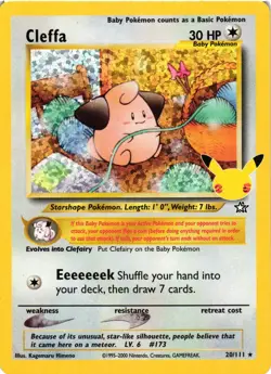 Pokemon TCG Cleffa Celebrations: Classic Collection 20/111 Holo Holo Rare NM - Image 1