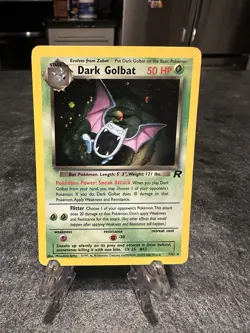 Dark Golbat - 7/82 - SWIRL Pokemon Team Rocket Unlimited Holo Rare Card LP Card - Image 1