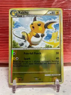 Pokemon Card - Raichu Undaunted 33/90 Reverse Holo LP - Image 1
