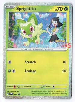 Sprigatito 191 - Pokemon Scarlet & Violet Promo Horizons Stamped Holo Foil NM - Image 1