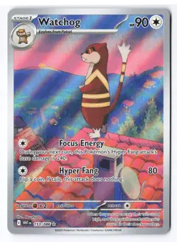 Watchog 153/086 - Pokemon White Flare Illustration Rare IR Full Art Holo Foil NM - Image 1