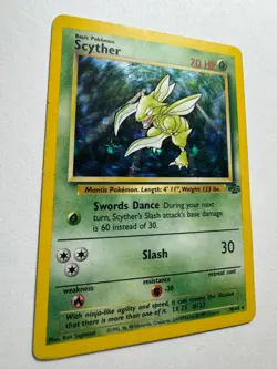 Scyther Jungle 10/64 Unlimited Holo Rare 1999 70 HP Basic Pokemon TCG HP *BTX - Image 2
