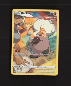 Rockruff TG07/TG30 Silver Tempest Full Art Ultra Rare Holo Pokemon Card NM - Image 1