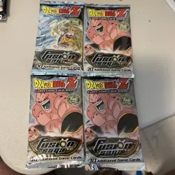 4 x DragonBall Z Fusion Saga 10 Game Cards Factory Sealed Booster Packs Rare CCG - Image 1