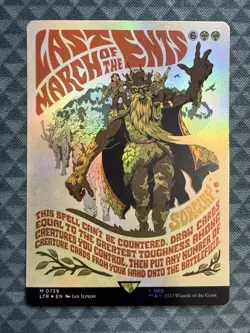 MTG Last March of the Ents #0739 Foil Borderless Poster Mythic UB: TLOTR (LTR) - Image 2