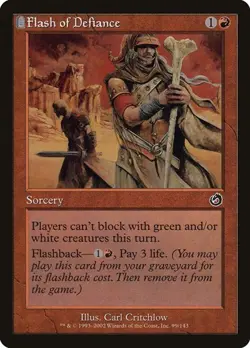 Flash of Defiance (Foil) 99 MTG NM - Torment - Image 1