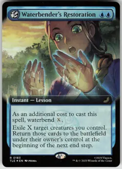 MTG Waterbender's Restoration Extended Art Foil NM Avatar Airbender Magic 183 - Image 1