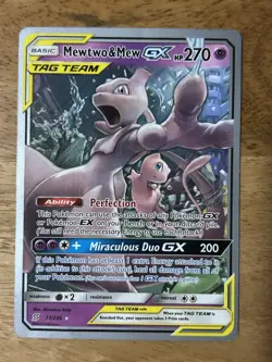 Pokemon 2019 TCG Mewtwo & Mew GX Tag Team Card 71/236 World Championships LP - Image 1