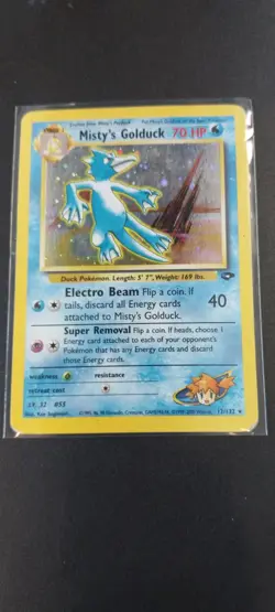 Misty's Golduck 12/132 Gym Challenge Holo Rare WOTC Pokemon Card LP - Image 1