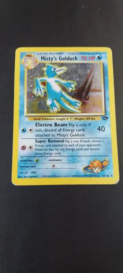 Misty's Golduck 12/132 Gym Challenge Holo Rare WOTC Pokemon Card LP - Image 2