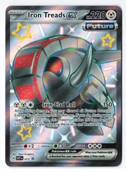 Pokemon Iron Treads ex 073 - Scarlet & Violet Promo SHINY Full Art Holo Foil NM - Image 1