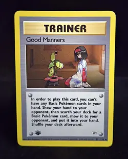 Pokemon TCG - GOOD MANNERS - 1ST EDITION - 111/132 - GYM HEROES (2000) WOTC - LP - Image 1