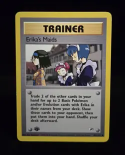 Pokemon TCG - ERIKA'S MAIDS - 1ST EDITION - 109/132 - GYM HEROES (2000) - MP/LP - Image 1
