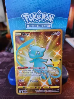 Pokemon TCG Mew Celebrations 025/025 Secret Rare Full Art Holo Mysterious Tail - Image 1