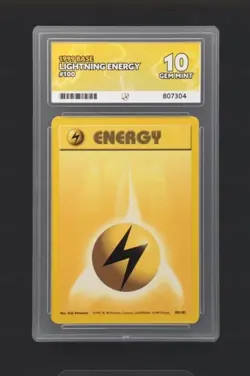 Lightning Energy #100/102 Base Set GEM MINT 10 Ace Art Label Pokemon - Image 1