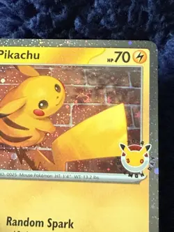 Pikachu 051 /162 Stamped 2026 Pokemon Day 30 Promo with SWIRL 🌀 includes Coin - Image 3