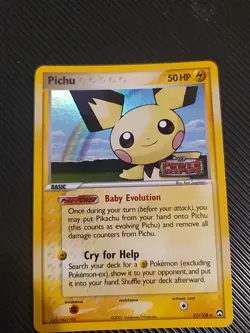 Pichu 21/108 - Pokemon TCG Ex Power Keepers Holo Rare Stamped 2007 NM - Image 1
