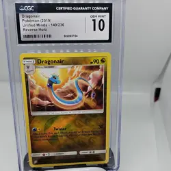 Pokemon Dragonair CGC 10 Unified Minds 149/236 Reverse Holo 2019 - Image 1