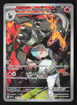 Team Rocket's Houndoom Illustration Rare Holofoil DRI 191/182 NM Pokemon TCG - Image 1