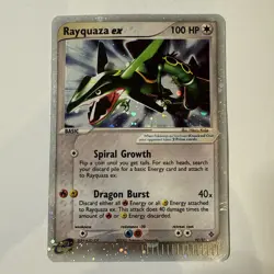 2003 Pokemon Rayquaza ex 97/97 EX Dragon Ultra Rare Holo - Image 1