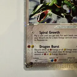 2003 Pokemon Rayquaza ex 97/97 EX Dragon Ultra Rare Holo - Image 3