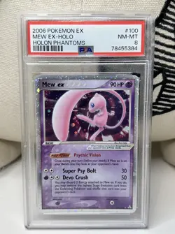2006 Pokemon Mew Ex Holon Phantoms 100/110 EX PSA 8 - Image 1