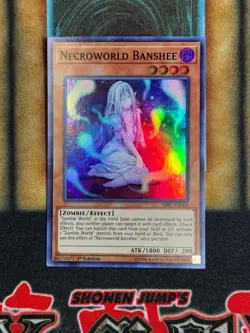 Yugioh Necroworld Banshee SR07-EN002 Super Rare 1st Ed NM - Image 1