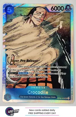 Crocodile ST03-003 - SUPER PRE-RELEASE Seven Warlords of The Sea English NM - Image 1