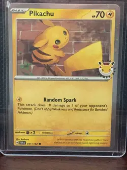 Pikachu Stamped Pokemon Day 2026 051/162 Cosmos Holo Promo NM - Image 1