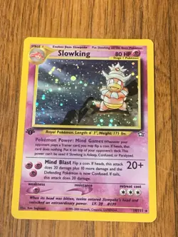 POKEMON TCG 1ST EDITION SLOWKING 14/111 HOLO RARE NEO GENESIS VINTAGE - Image 1