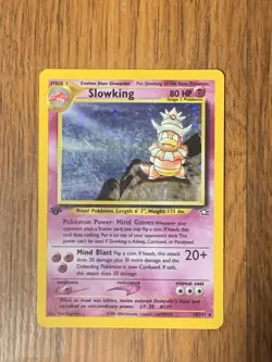 POKEMON TCG 1ST EDITION SLOWKING 14/111 HOLO RARE NEO GENESIS VINTAGE - Image 3