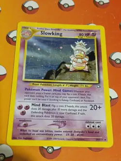 Pokemon TCG Slowking Neo Genesis Holo Rare Card 14/111 - Image 3