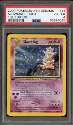 Pokemon Slowking Neo Genesis 1st Edition Holo Rare #14 PSA 4 - Image 1