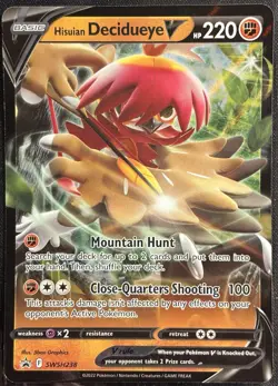 Hisuian Decidueye V SWSH238 - Ultra Rare Promo Pokemon TCG 2022 - LP Card - Image 1