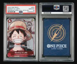 2023 ONE PIECE PREMIUM CARD 25TH ANNIVERSARY #001 MONKEY D LUFFY ENGLISH PSA 10 - Image 5